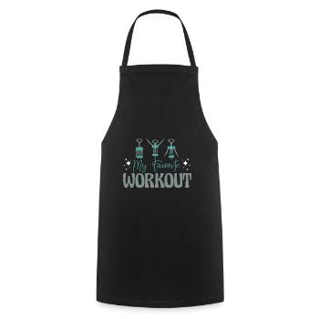 Mon entraînement préféré Funny Wine Lover - Tablier de cuisine - noir - Devant - AI Model Male 185 dark (185cm)