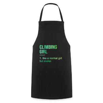 Climbing Girl Like A Normal Girl But Cooler Rock B - Kochschürze - Schwarz - Vorne - AI Model Male 185 dark (185cm)
