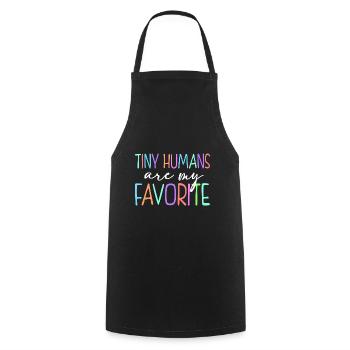 Tiny Humans Are My Favorite Daycare Provider Teach - Kochschürze - Schwarz - Vorne - AI Model Male 185 dark (185cm)