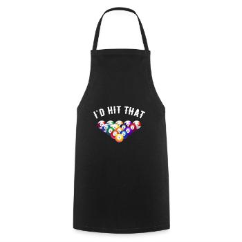 Id Hit That Billard Player Pool Billard Snooker Po - Cooking Apron - black - Front - AI Model Male 185 dark (185cm)