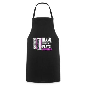 Never Underestimate A Girl Who Plays Accordion Acc - Cooking Apron - black - Front - AI Model Male 185 dark (185cm)
