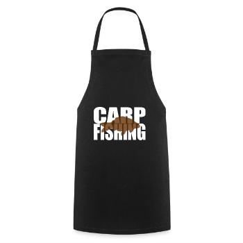 Carp fishing fish passion carpfishing - Cooking Apron - black - Front - AI Model Male 185 dark (185cm)