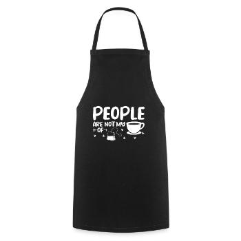 LES GENS NE SONT PAS MON DE Dictons pour les introvertis - Tablier de cuisine - noir - Devant - AI Model Male 185 dark (185cm)