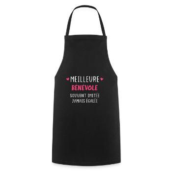 Meilleure benevole - Tablier de cuisine - noir - Devant - AI Model Male 185 dark (185cm)