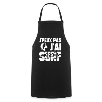 J’peux pas j’ai surf - Tablier de cuisine - noir - Devant - AI Model Male 185 dark (185cm)