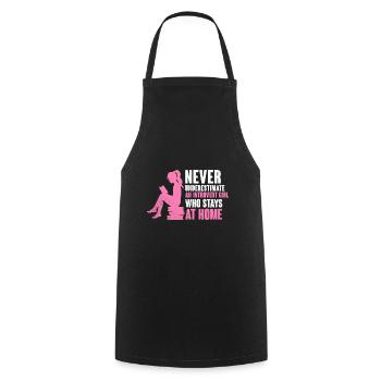 Ne sous-estimez jamais les dictons d’une fille introvertie pour - Tablier de cuisine - noir - Devant - AI Model Male 185 dark (185cm)
