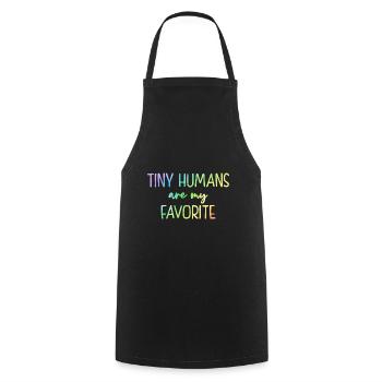 Tiny Humans Are My Favorite Daycare Provider Teach - Kochschürze - Schwarz - Vorne - AI Model Male 185 dark (185cm)