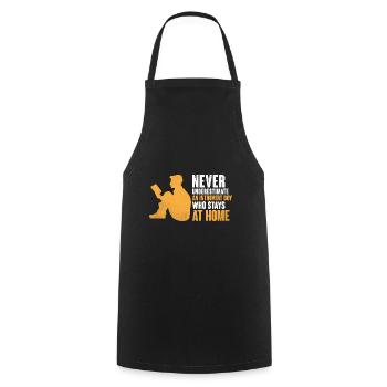 Never Underestimate An Introvert Boy Sayings For - Cooking Apron - black - Front - AI Model Male 185 dark (185cm)