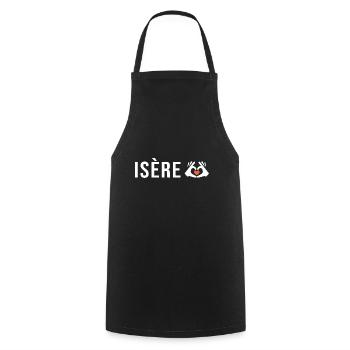 isère j aime l isère cadeau humour homme femme - Tablier de cuisine - noir - Devant - AI Model Male 185 dark (185cm)