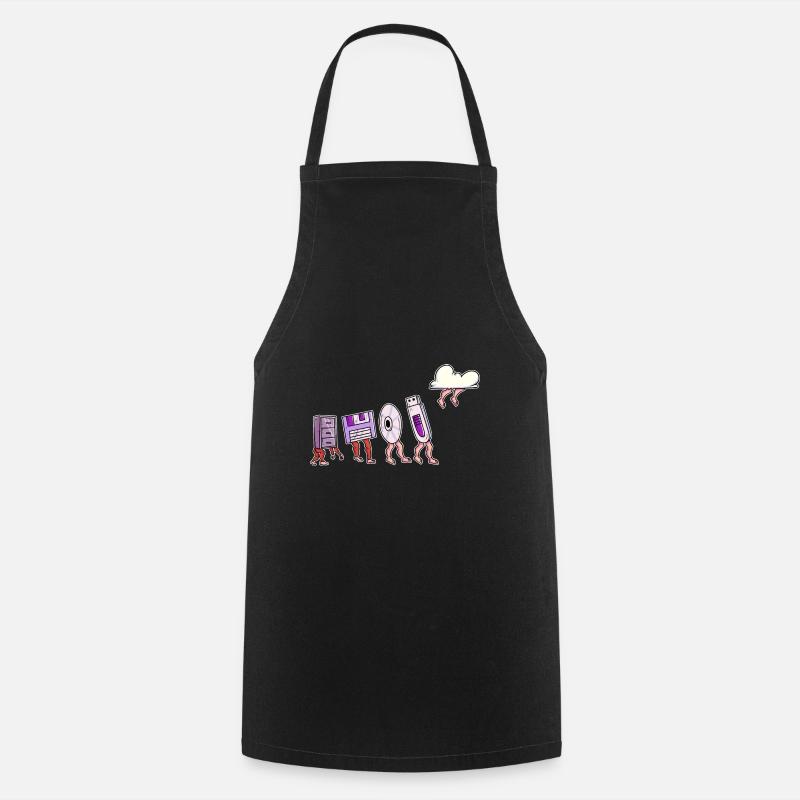 Évolution des supports de données pour les développeurs - Tablier de cuisine - noir