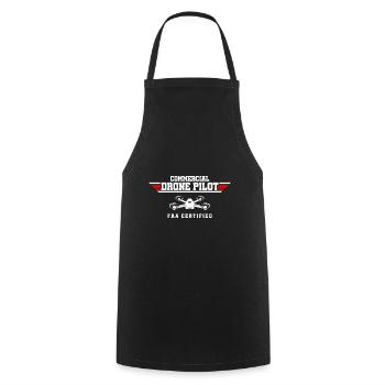 Commercial Drone Pilot FAA Certified Drone Pilot D - Cooking Apron - black - Front - AI Model Male 185 dark (185cm)