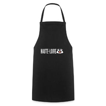 Haute Loire j aime l Haute Loire cadeau humour - Tablier de cuisine - noir - Devant - AI Model Male 185 dark (185cm)