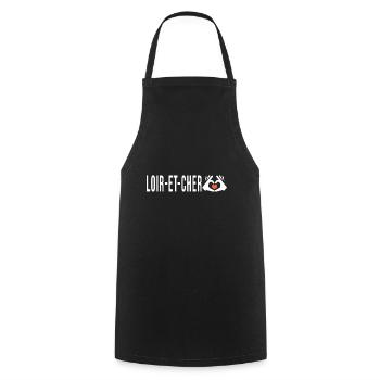 Loir et Cher j aime le Loir et Cher cadeau humour - Tablier de cuisine - noir - Devant - AI Model Male 185 dark (185cm)