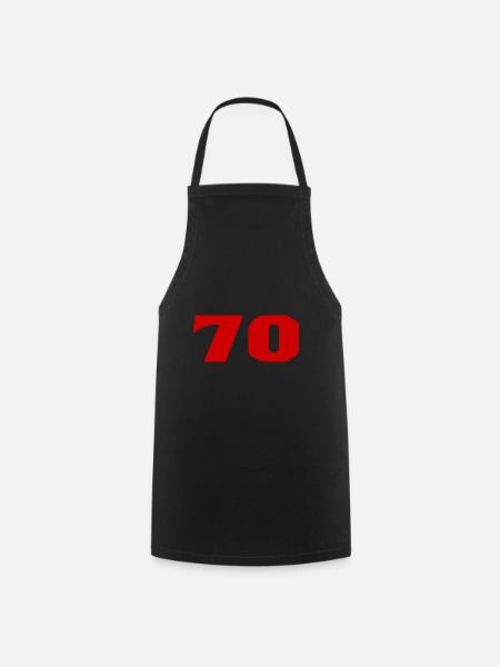 70. 70 ANS. 70e ANNIVERSAIRE. ANNIVERSAIRE 70 ANS. - Tablier de cuisine - noir