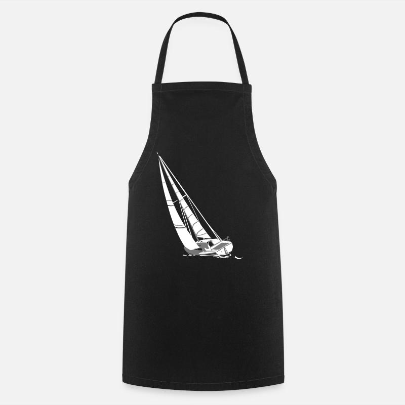 sailing - sailingboat - maritime - sailor - Cooking Apron - black