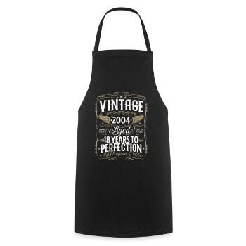 Vintage 2004 Vintage 18 Birthday Retro Gift - Cooking Apron - black - Front - AI Model Male 185 dark (185cm)