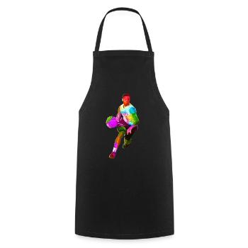Bunter Basketballer - Kochschürze - Schwarz - Vorne - AI Model Male 185 dark (185cm)