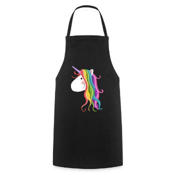 Cute Unicorn - Unicorns - Unicorn - Unicorns - Cooking Apron - black - Front - AI Model Male 185 dark (185cm)