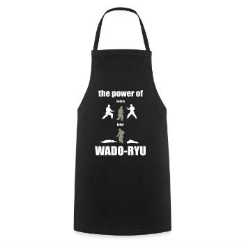 Wado-Ryu, Chemin de l’Ami - Karaté T Shirt - Tablier de cuisine - noir - Devant - AI Model Male 185 dark (185cm)