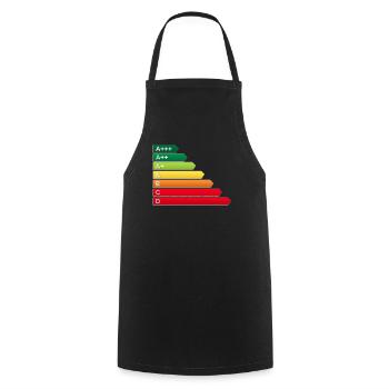 Label énergétique SF - Tablier de cuisine - noir - Devant - AI Model Male 185 dark (185cm)