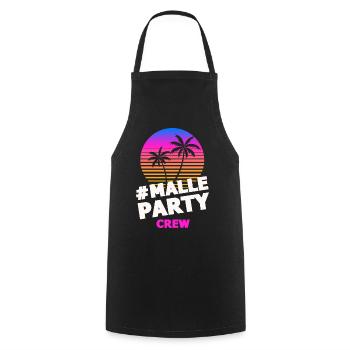 malle party crew bunt - Kochschürze - Schwarz - Vorne - AI Model Male 185 dark (185cm)