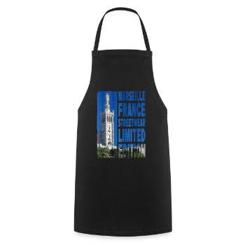 Marseille Frankreich Stadt Skyline Heimat Liebe - Kochschürze - Schwarz - Vorne - AI Model Male 185 dark (185cm)