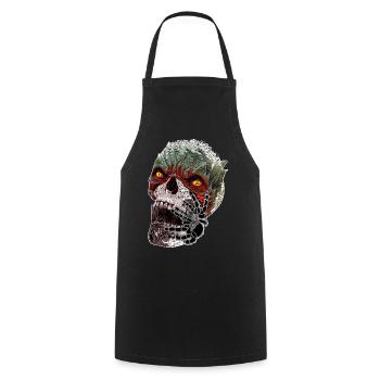 Halloween Gruselmonster - Kochschürze - Schwarz - Vorne - AI Model Male 185 dark (185cm)
