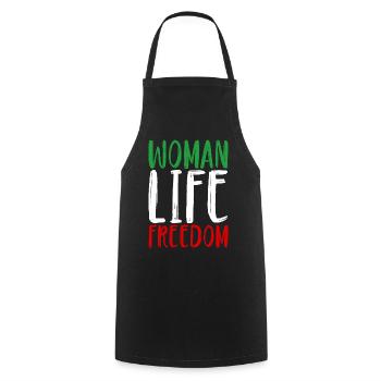 Woman Life Freedom Frau Frauen Frauenrechte Iran - Kochschürze - Schwarz - Vorne - AI Model Male 185 dark (185cm)