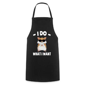 Hamster lover | Pets Rodents Gifts - Cooking Apron - black - Front - AI Model Male 185 dark (185cm)