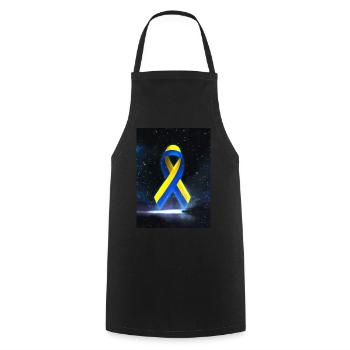 Ukraine Peace Loop - Cooking Apron - black - Front - AI Model Male 185 dark (185cm)