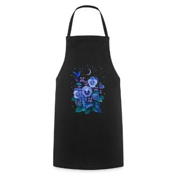 Februar Flower Violet T-Shirt - Kochschürze - Schwarz - Vorne - AI Model Male 185 dark (185cm)