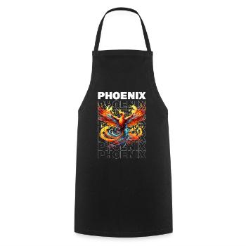 Phoenix Phoenix Fire Flames Mythologie des oiseaux - Tablier de cuisine - noir - Devant - AI Model Male 185 dark (185cm)
