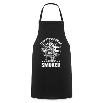 Fleisch und Bier | Grillen Grillmeister Geschenke - Kochschürze - Schwarz - Vorne - AI Model Male 185 dark (185cm)
