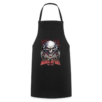 Totenkopf Totenschädel Skelett Motorrad Biker Gang - Kochschürze - Schwarz - Vorne - AI Model Male 185 dark (185cm)