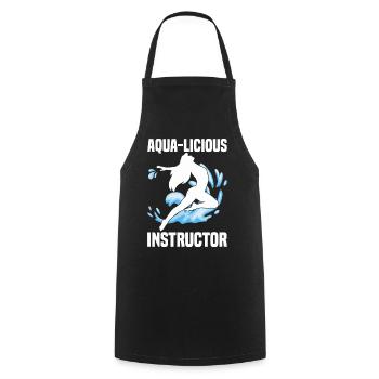 Wassergymnastik Geschenke | Water Aerobics Sport - Kochschürze - Schwarz - Vorne - AI Model Male 185 dark (185cm)