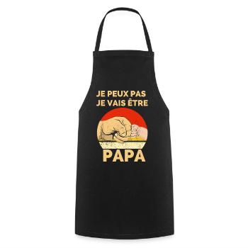 Father's Day T-Shirt - I Can't, I'm Going To Be - Cooking Apron - black - Front - AI Model Male 185 dark (185cm)