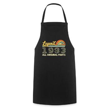 Légendaire depuis 1983 Anniversaire 1983 Né en 1983 - Tablier de cuisine - noir - Devant - AI Model Male 185 dark (185cm)
