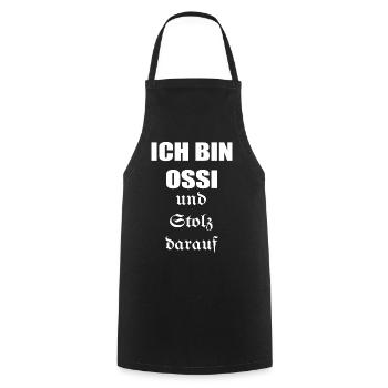 ich bin Ossi und Stolz darauf - Kochschürze - Schwarz - Vorne - AI Model Male 185 dark (185cm)