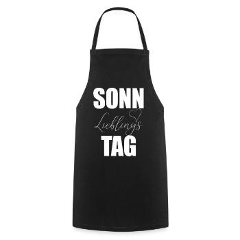 Cœur du jour préféré du dimanche - Tablier de cuisine - noir - Devant - AI Model Male 185 dark (185cm)