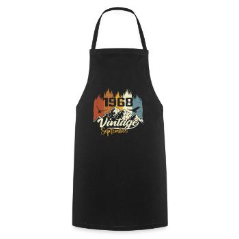 Legends Were Born In September 1968 Vintage 1968 - Cooking Apron - black - Front - AI Model Male 185 dark (185cm)