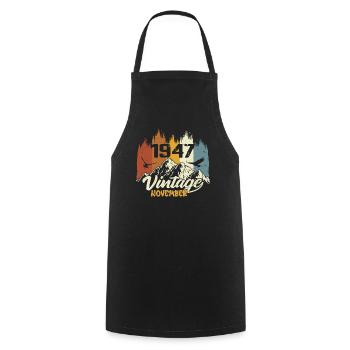 78th Birthday - Legendary since November 1947 - Cooking Apron - black - Front - AI Model Male 185 dark (185cm)