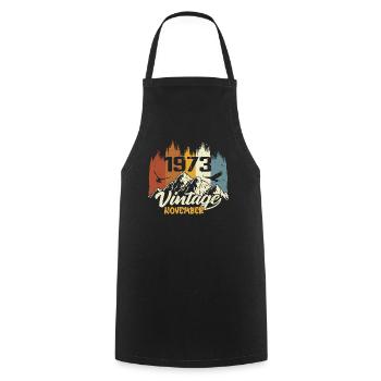 52nd birthday - legendary since November 1973 - Cooking Apron - black - Front - AI Model Male 185 dark (185cm)