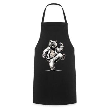 Funny Bear Dad Dad Gift - Cooking Apron - black - Front - AI Model Male 185 dark (185cm)