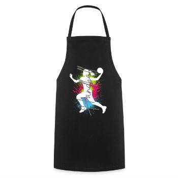 Handballerin Handball Frau Sport Handballspielerin - Kochschürze - Schwarz - Vorne - AI Model Male 185 dark (185cm)