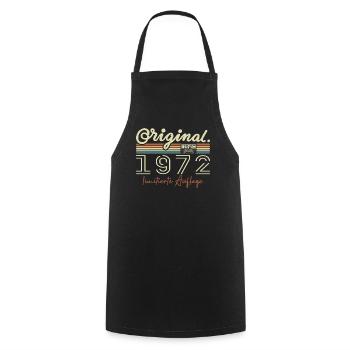 Original 1972 Vintage 1972 Geburtstag Retro 1972 - Kochschürze - Schwarz - Vorne - AI Model Male 185 dark (185cm)
