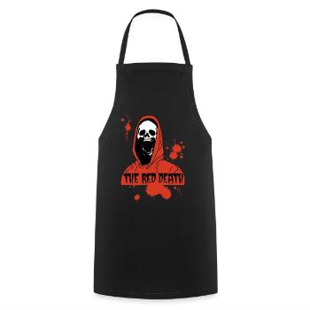 La mort rouge - Tablier de cuisine - noir - Devant - AI Model Male 185 dark (185cm)