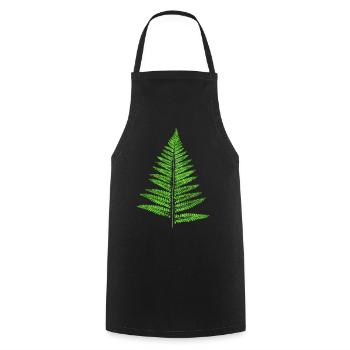Leaf Fern - Botany Plants - Cooking Apron - black - Front - AI Model Male 185 dark (185cm)