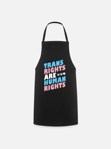 LGBTQ-Pride-Monat – Trans-Rechte sind Menschenrechte - Kochschürze - Schwarz