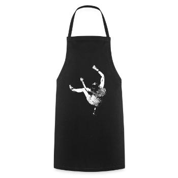 Kletternmotiv für dunkle Produkte - Kochschürze - Schwarz - Vorne - AI Model Male 185 dark (185cm)