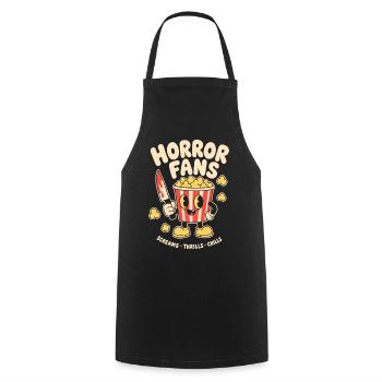 Horror Fans Screams Thrills Chills - Cooking Apron - black - Front - AI Model Male 185 dark (185cm)
